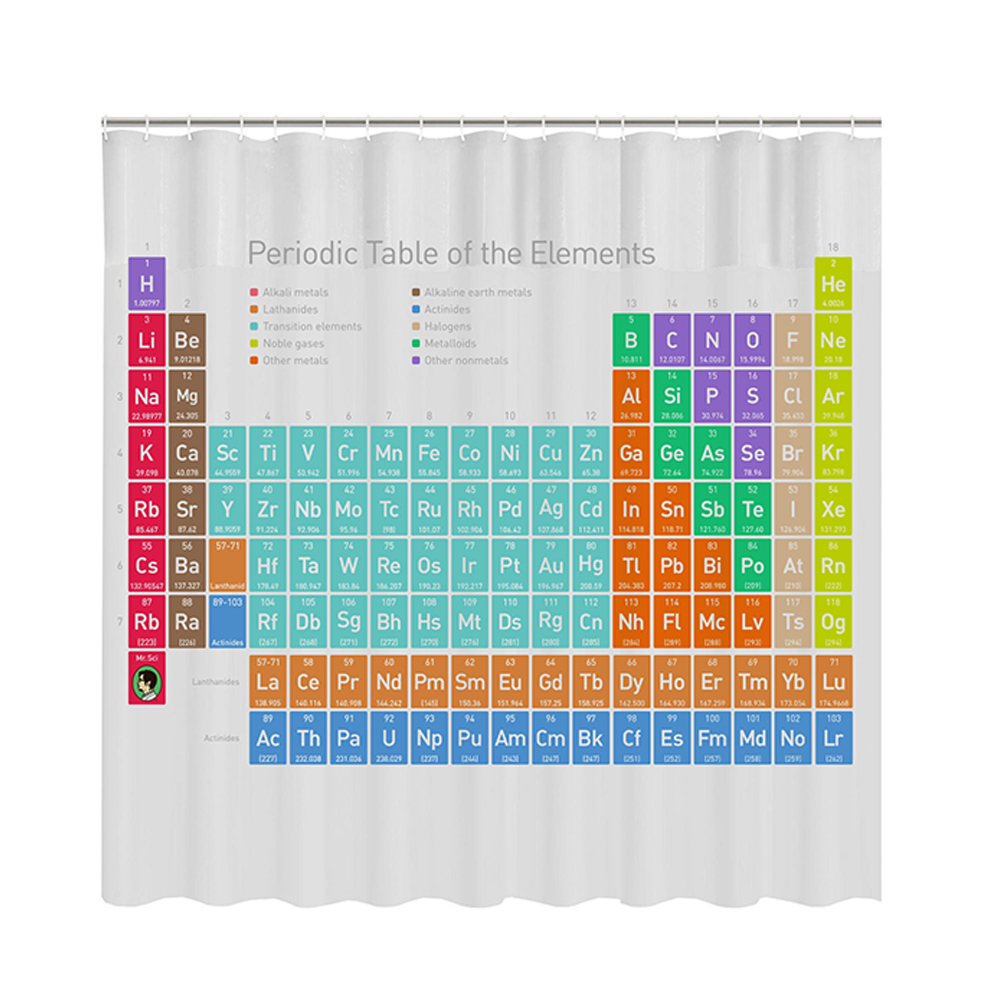 【代購】【賽先生科學工廠】科學浴簾-優雅化學元素表