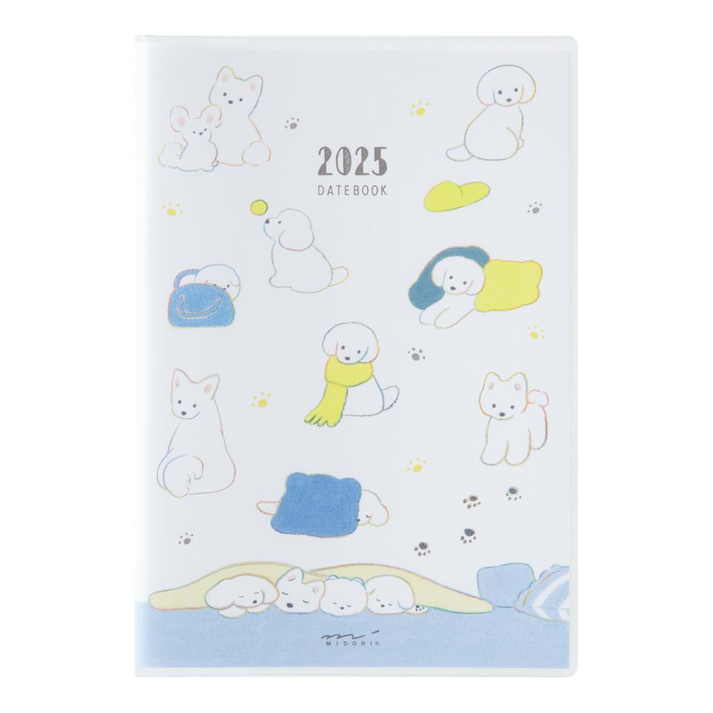 【代購】MIDORI POCKET DIARY 2025手帳(月單週)B6- 小狗