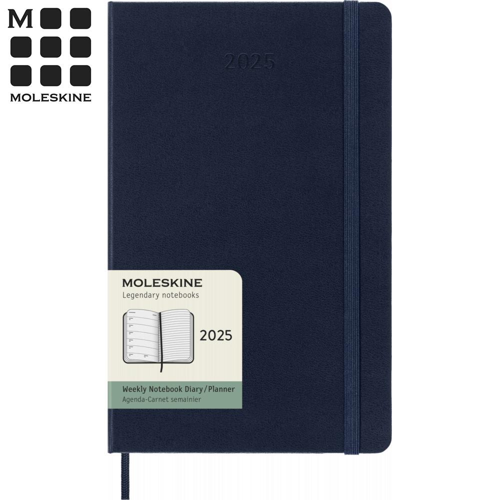 【代購】MOLESKINE 2025經典週記手帳12M 硬殼-L型寶藍