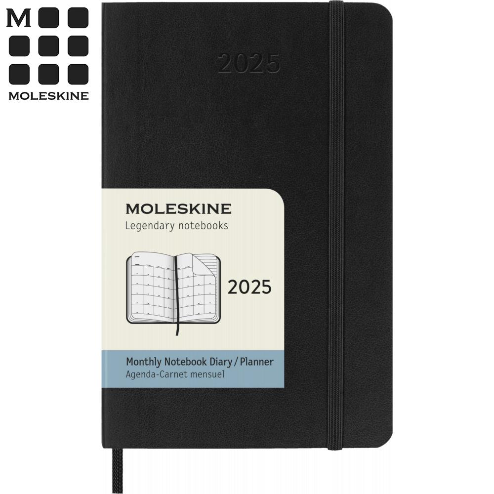 【代購】MOLESKINE 2025經典月間手帳12M 軟皮-口袋型黑