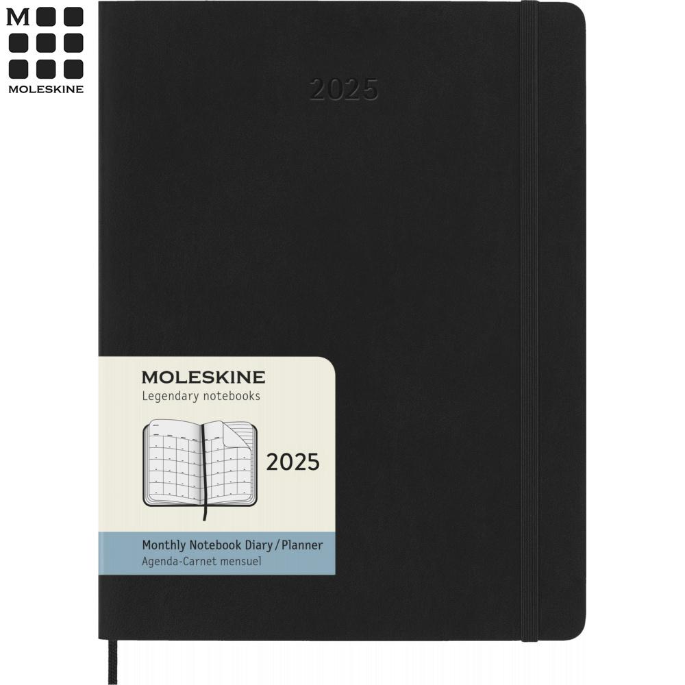 【代購】MOLESKINE 2025經典月間手帳12M 軟皮-XL型黑