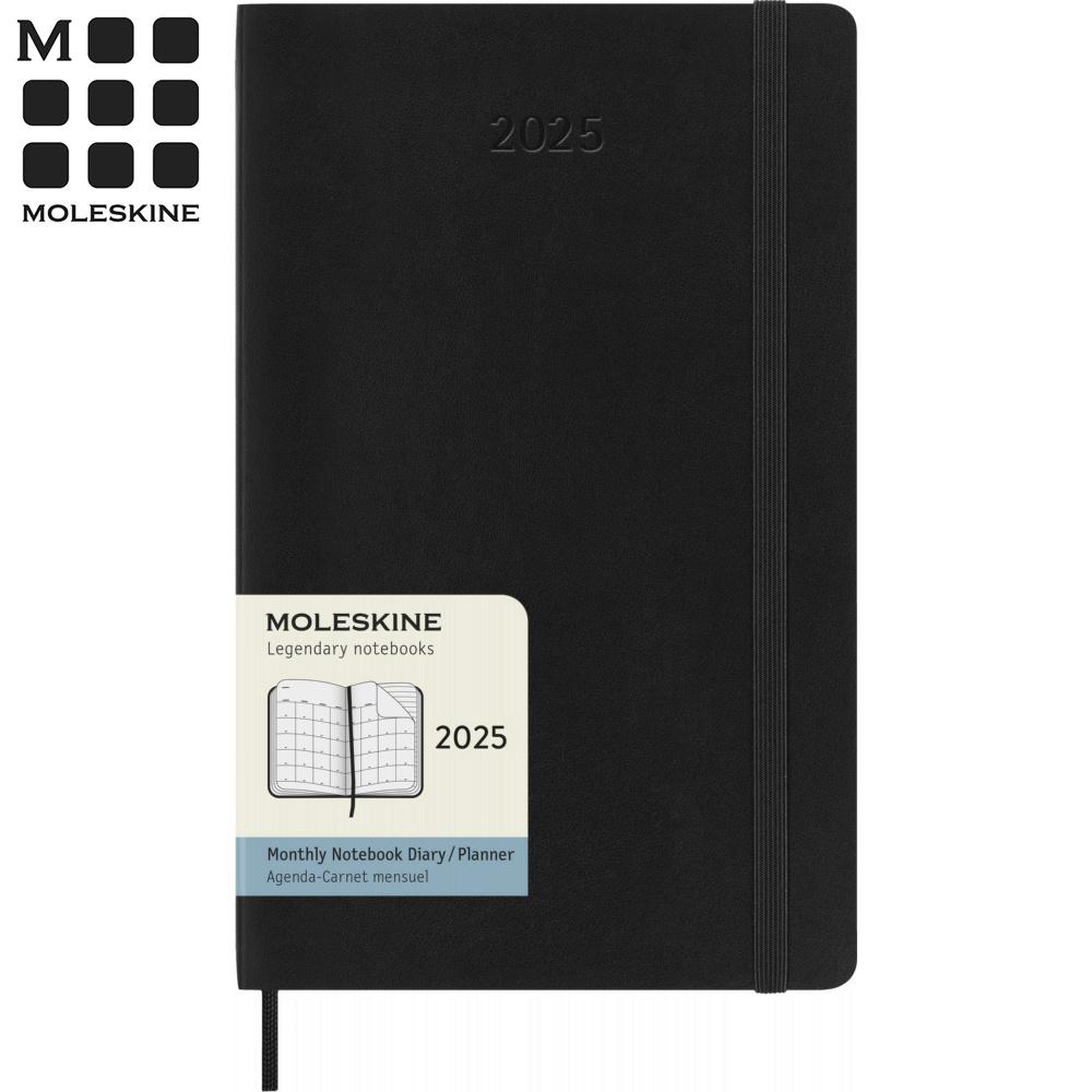 【代購】MOLESKINE 2025經典月間手帳12M 軟皮-L型黑