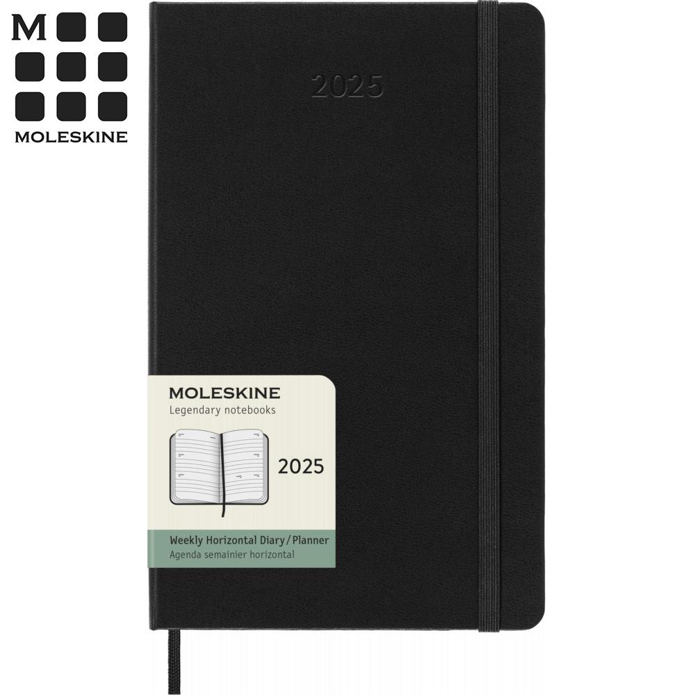 【代購】MOLESKINE 2025橫式週記手帳12M-  L型黑