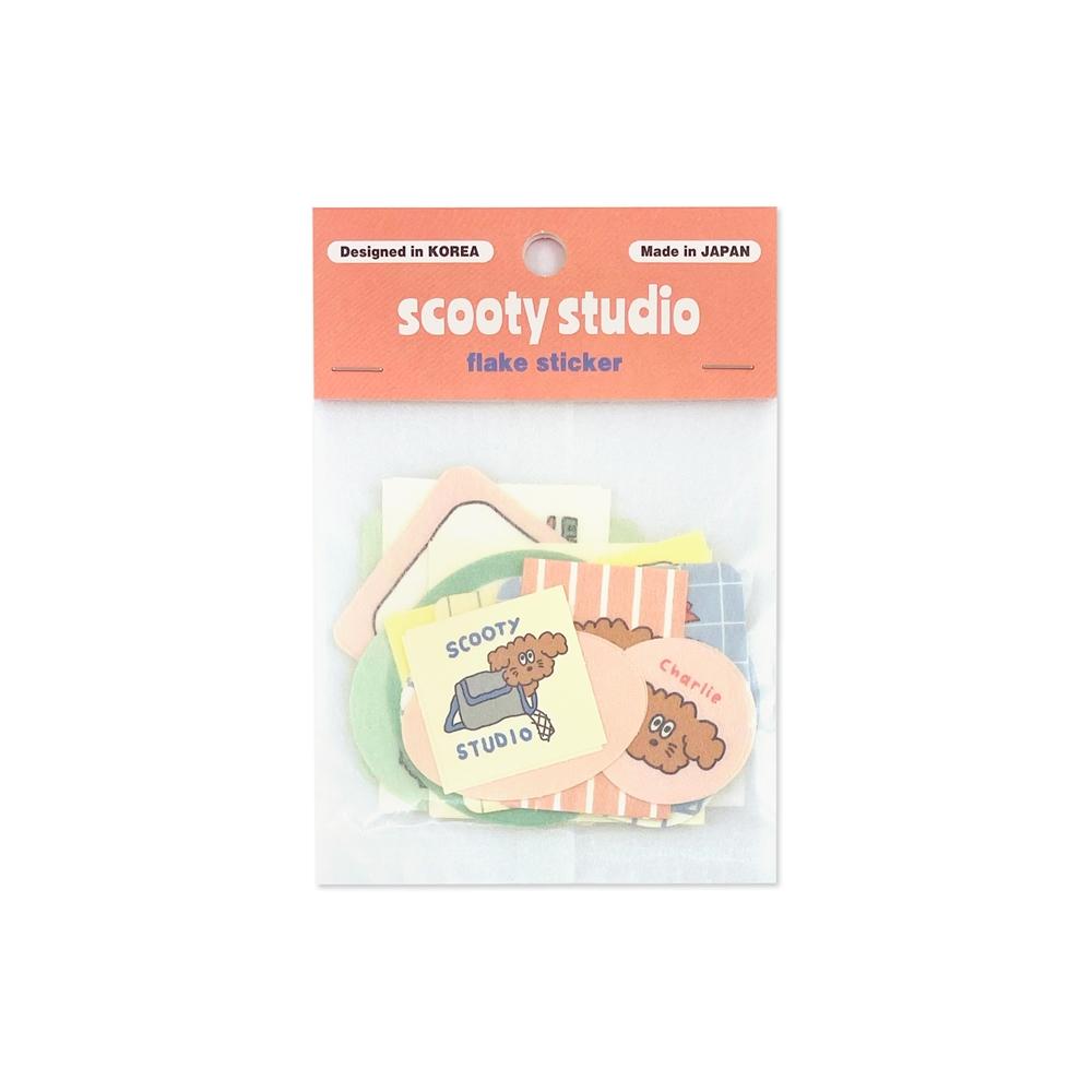 【代購】【FRONTIER】scooty studio 散裝貼紙包30入 ‧ 查理狗狗