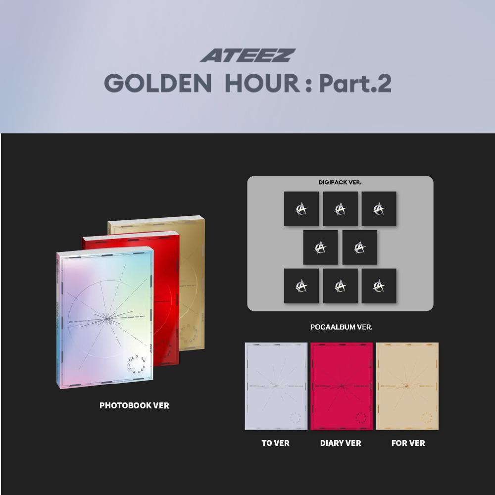 【代購】 ATEEZ - 11TH MINI ALBUM GOLDEN HOUR : PART.2 POCA版 三版合購 (韓國進口版)